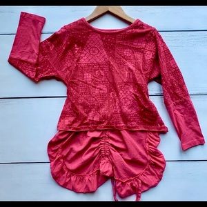 Raspberry Rapunzel Bustle -Organic Paper Wings sz7